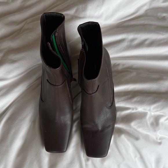 Franco Sarto Dark Brown Heeled Boots - Picture 3 of 5